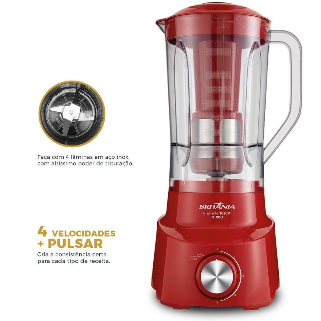 Liquidificador Britânia em uso na cozinha