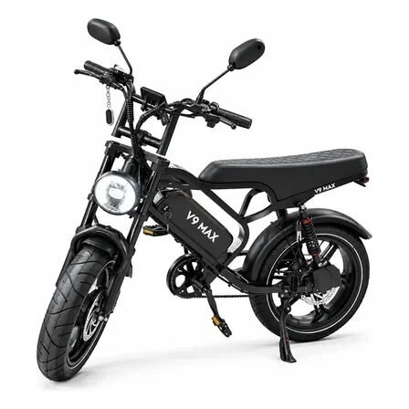 Bicicleta Elétrica V9 Max 1000w Freio Hidráulico Alarme Nfc Preto