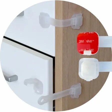 Zabcon Fecho Infantil Criança Janela Geladeira Vaso Sanitário Porta Gaveta Portas Armários Transparente