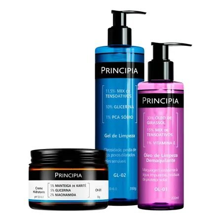 Kit Principia Limpeza E Hidratação Ch-01 + Ol-01 + Gl-02