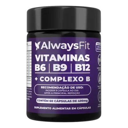 Complexo B AlwaysFit | Metilfolato + Metilcobalamina + Vitaminas do Complexo B | 60 Cápsulas