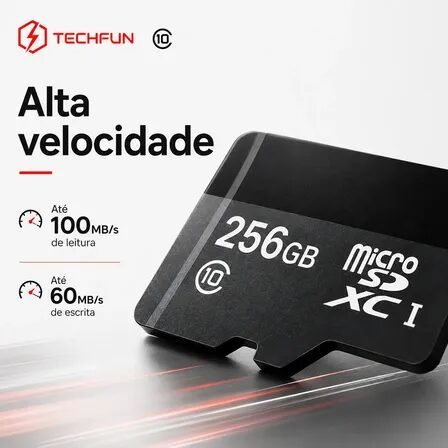 Cartão De Memória 256gb Micro Sd Classe 10 Alta Velocidade