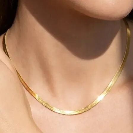 Kit Colar + Pulseira Feminina Fita Lisa Dourado